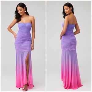 chinese dress ladies Amandine Ruched Slinky Maxi Dress / Lemon | Meshki